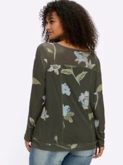 Langarmshirt mit Blumendruck