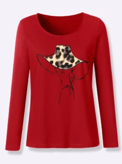 Langarmshirt mit Druck vorne
