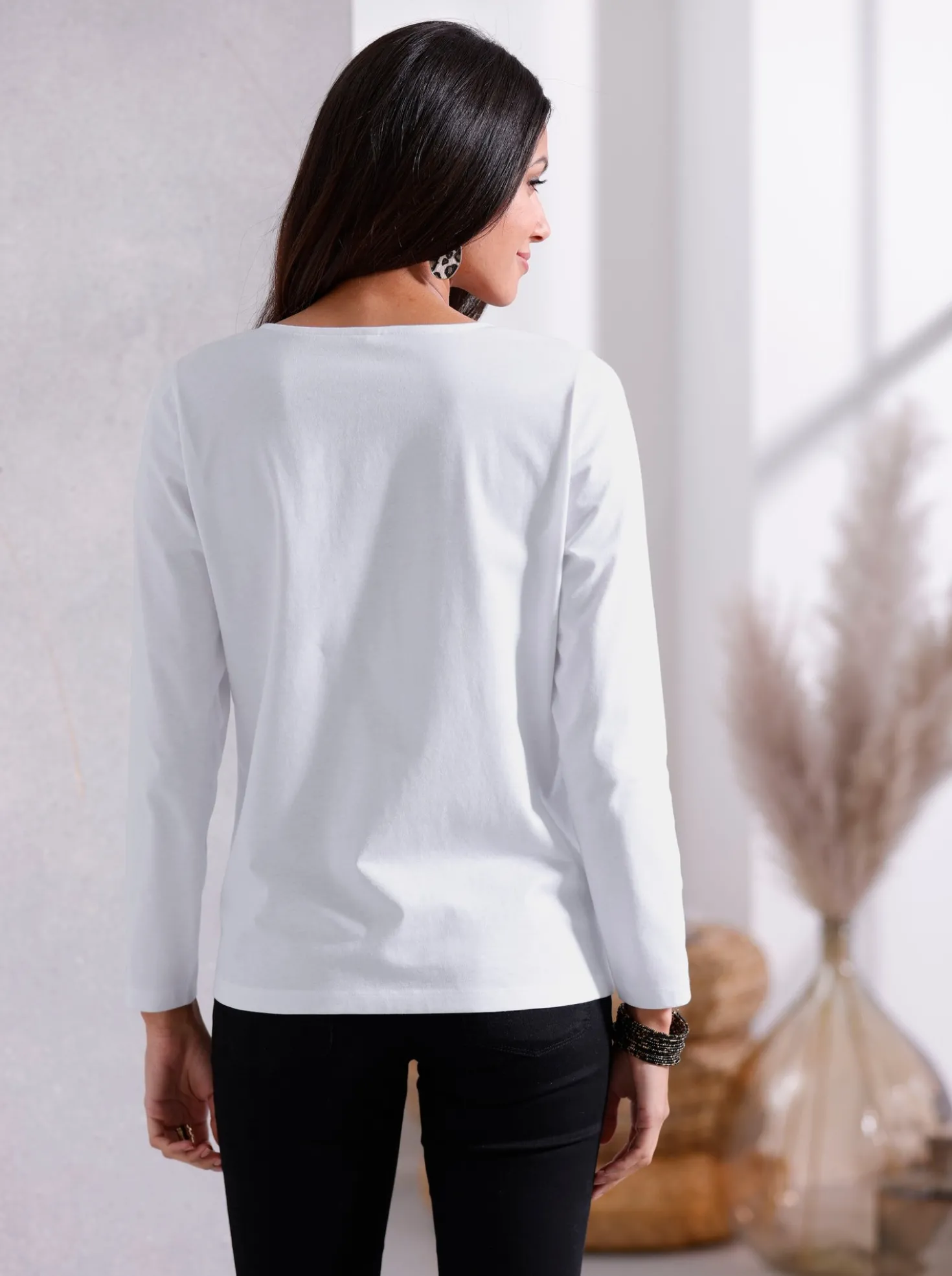 Langarmshirt mit Druck vorne