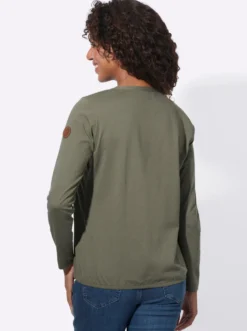 Langarmshirt mit elastischem Saum