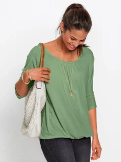Langarmshirt mit Fledermaus-Ärmel