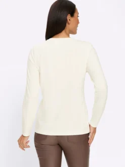 Langarmshirt mit Glitzersteinchen