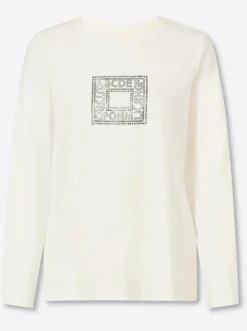 Langarmshirt mit Glitzersteinchen