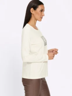 Langarmshirt mit Glitzersteinchen
