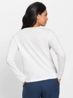 Langarmshirt mit Glitzersteinchen