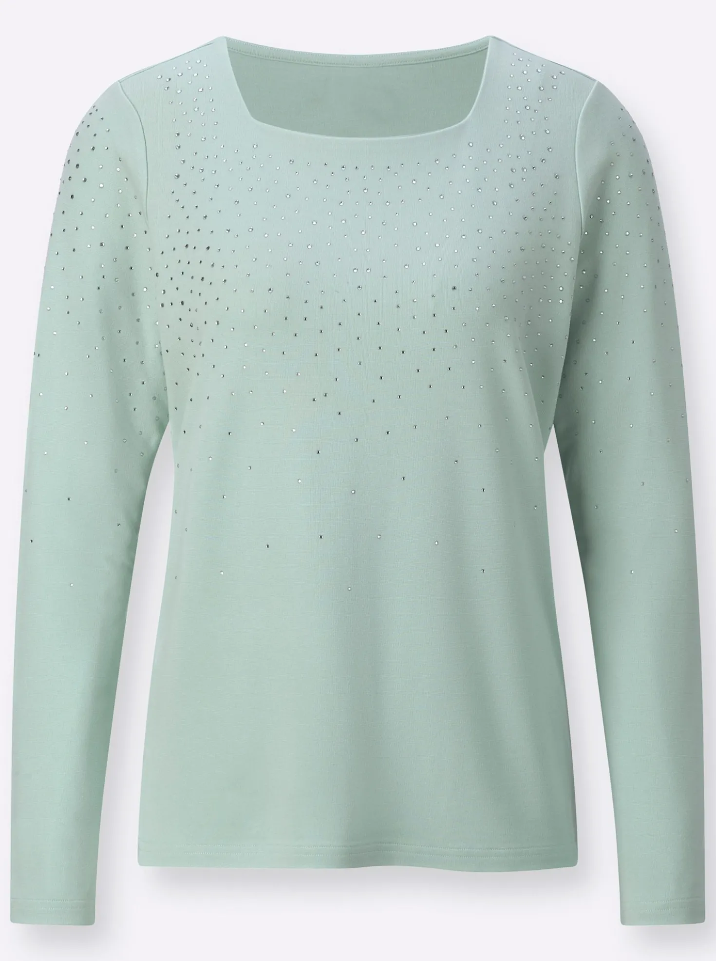 Langarmshirt mit Glitzersteinchen