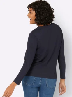 Langarmshirt mit grafischem Muster vorne