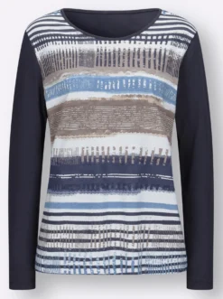 Langarmshirt mit grafischem Muster vorne