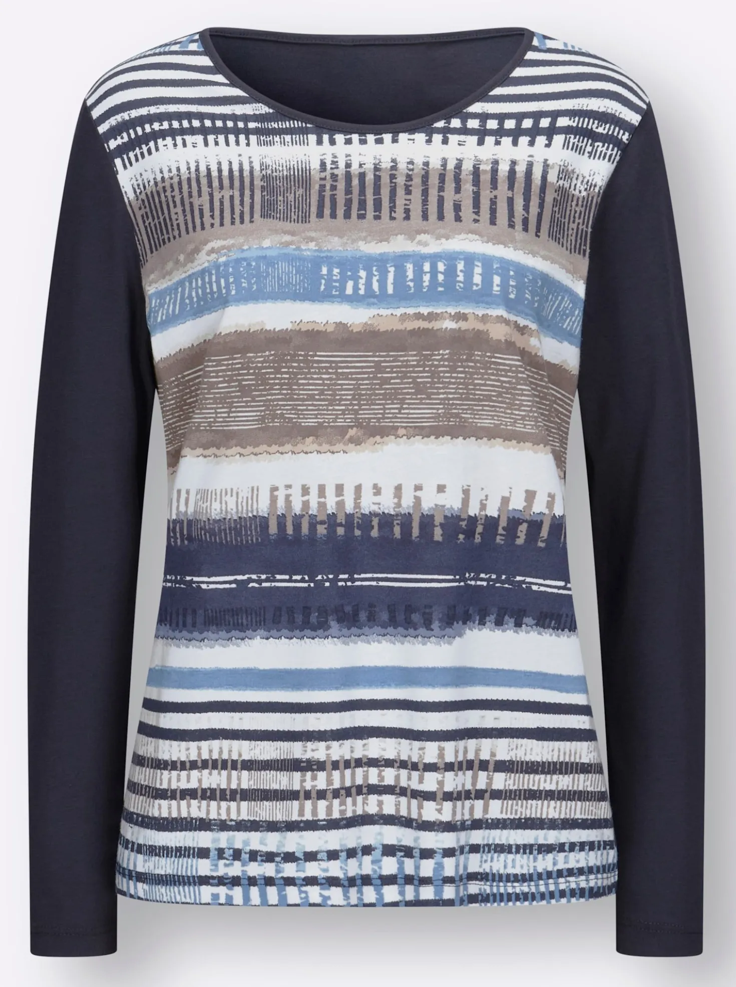 Langarmshirt mit grafischem Muster vorne