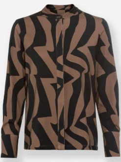 Langarmshirt mit grafischem Muster