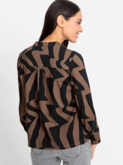 Langarmshirt mit grafischem Muster