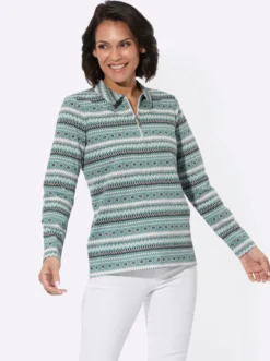 Langarmshirt mit Hemdkragen