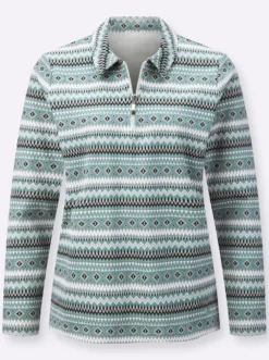 Langarmshirt mit Hemdkragen