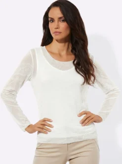 Langarmshirt mit integriertem Top
