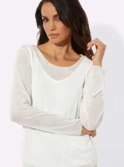 Langarmshirt mit integriertem Top