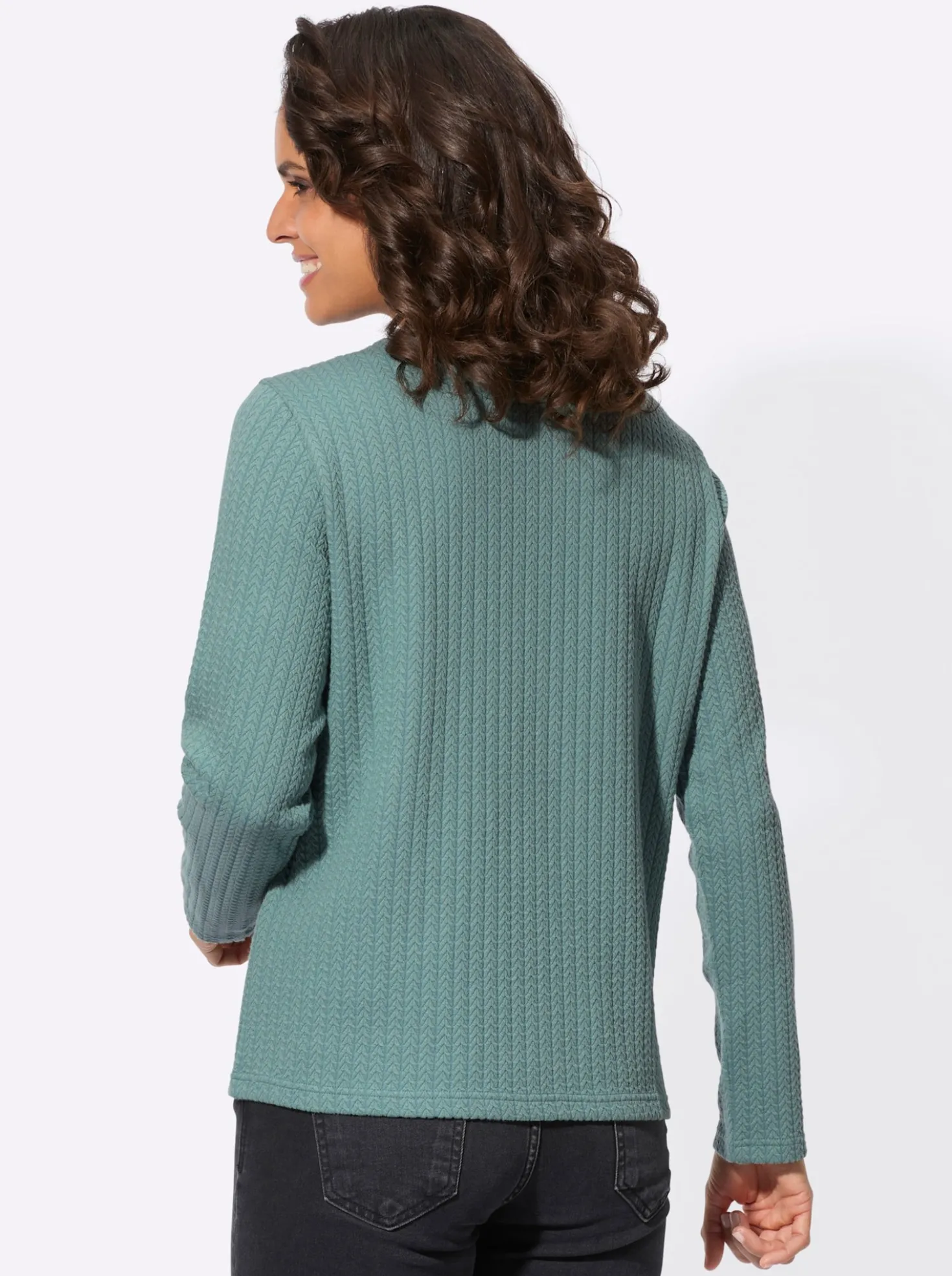 Langarmshirt mit Jacquard-Muster