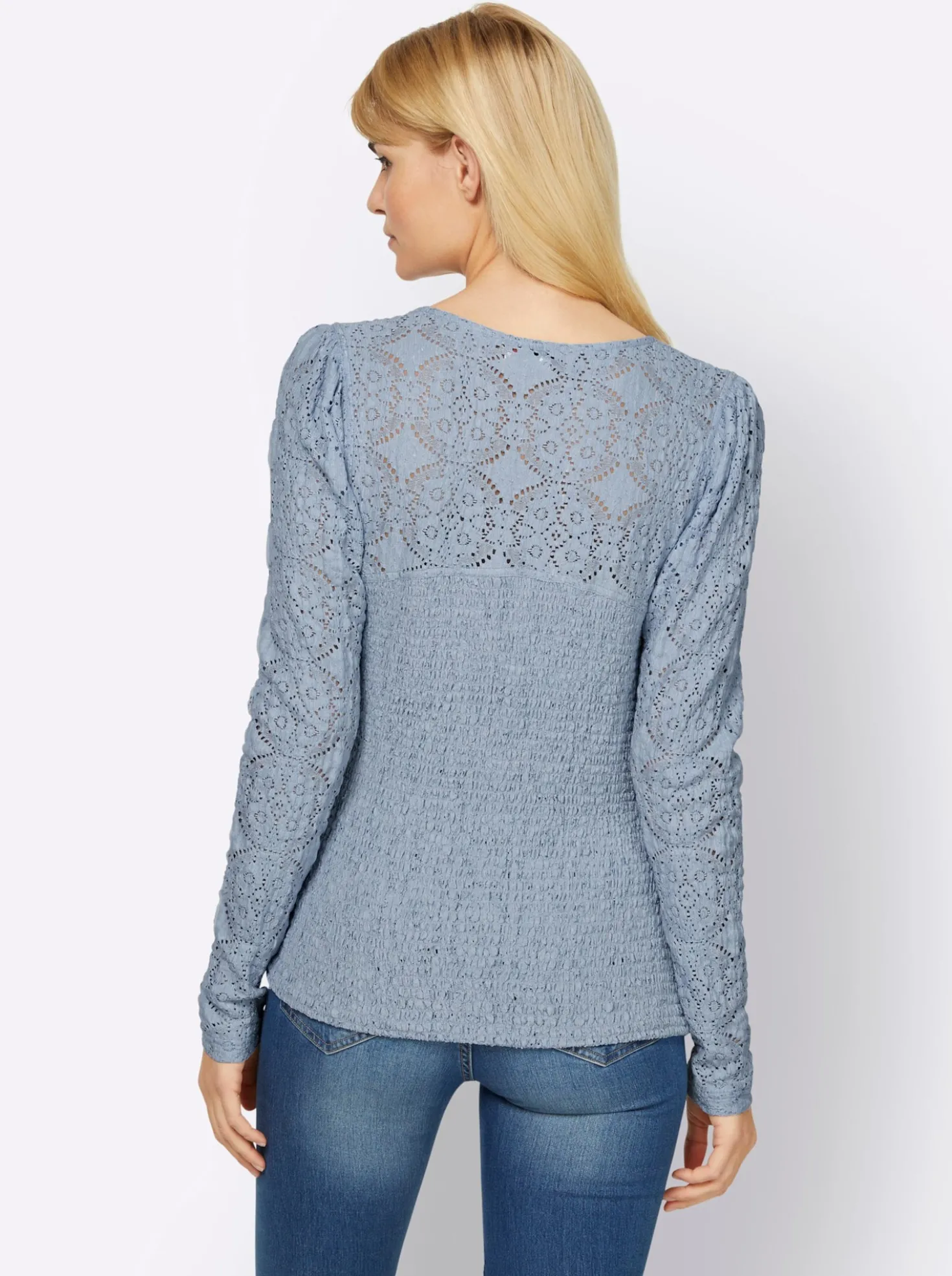 Langarmshirt mit Knopfleiste