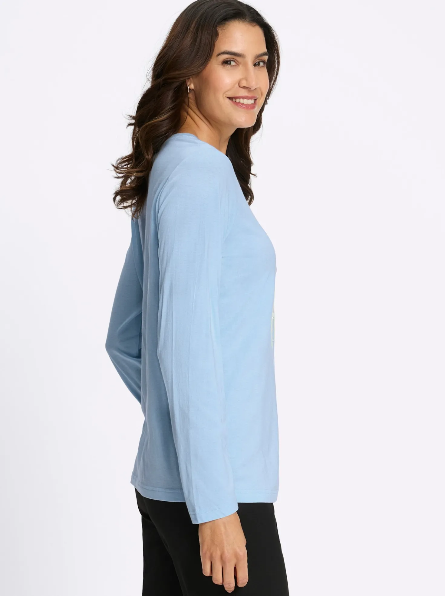 Langarmshirt mit Kordelstickerei und Zierperlen