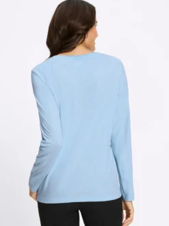Langarmshirt mit Kordelstickerei und Zierperlen