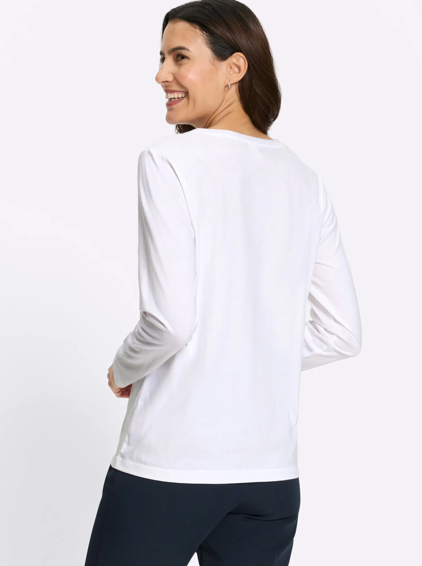 Langarmshirt mit Kordelstickerei und Zierperlen
