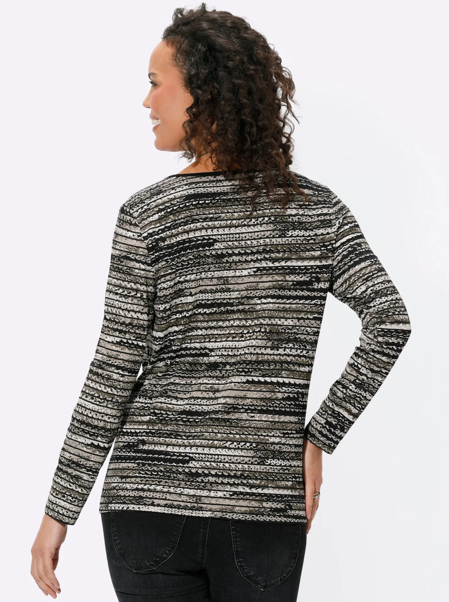 Langarmshirt mit Ringel-Muster
