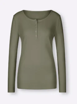 Langarmshirt mit Ripp-Struktur