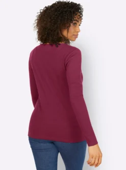 Langarmshirt mit Ripp-Struktur