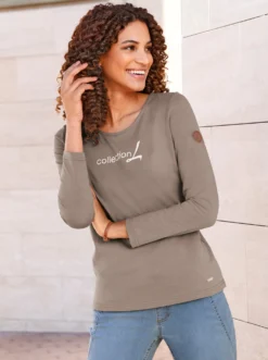 Langarmshirt mit Schriftzug