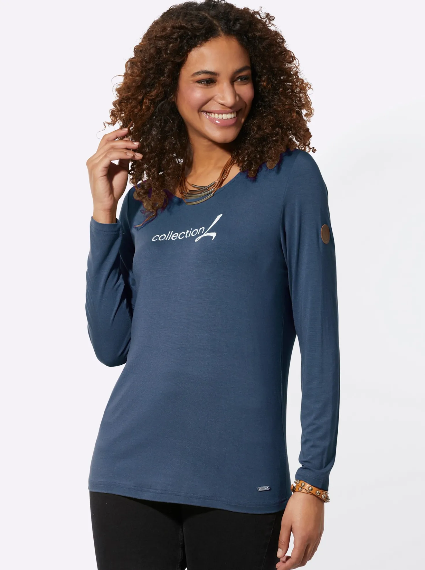 Langarmshirt mit Schriftzug