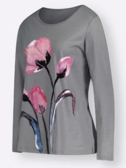 Langarmshirt mit Seitenschlitzen