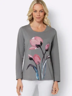 Langarmshirt mit Seitenschlitzen