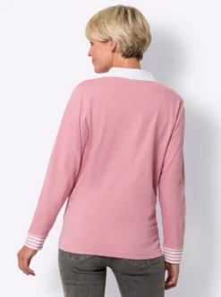 Langarmshirt mit Streifenpartien