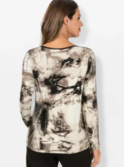Langarmshirt mit U-Boot-Ausschnitt