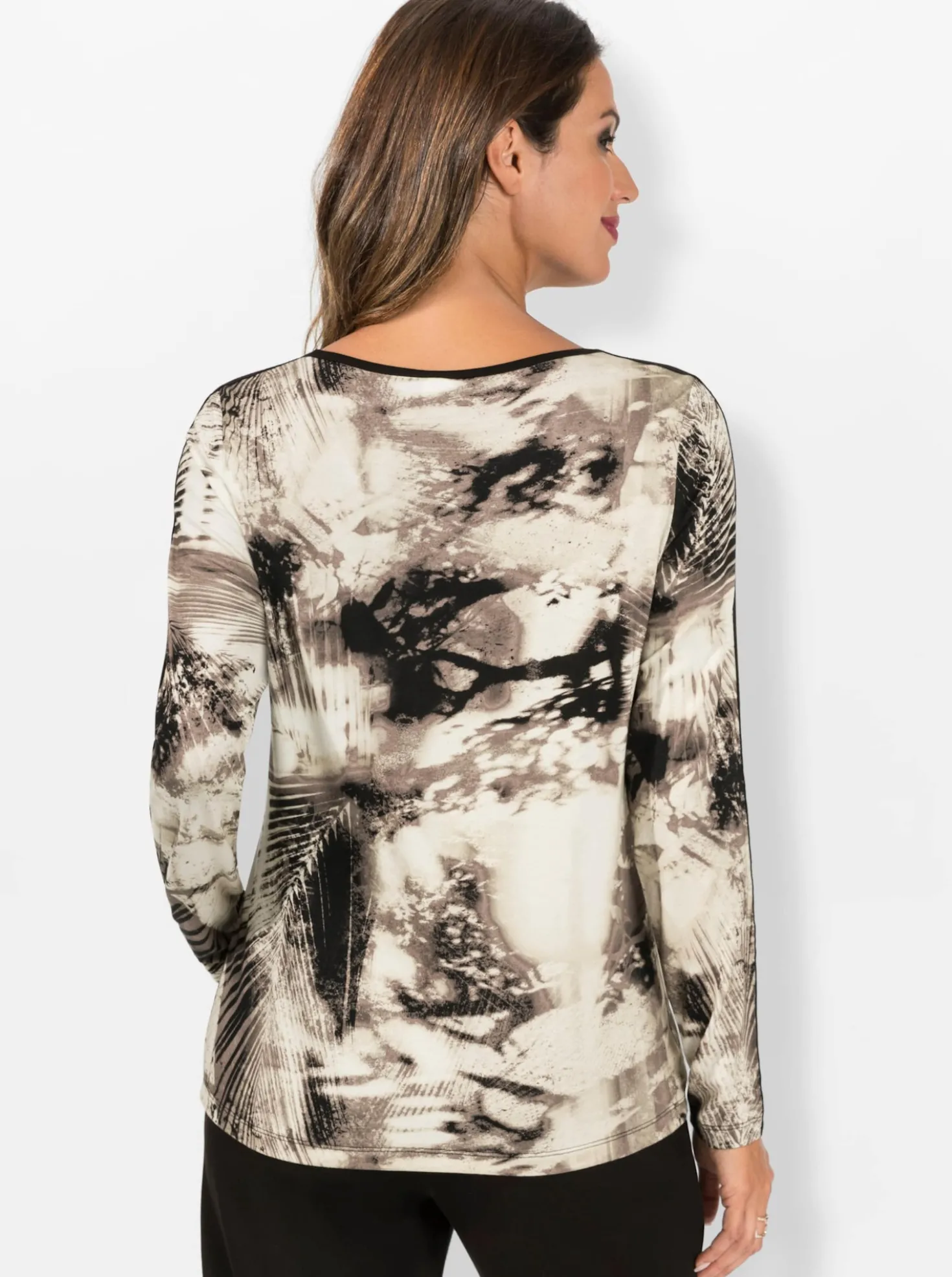 Langarmshirt mit U-Boot-Ausschnitt