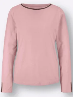 Langarmshirt mit U-Boot-Ausschnitt
