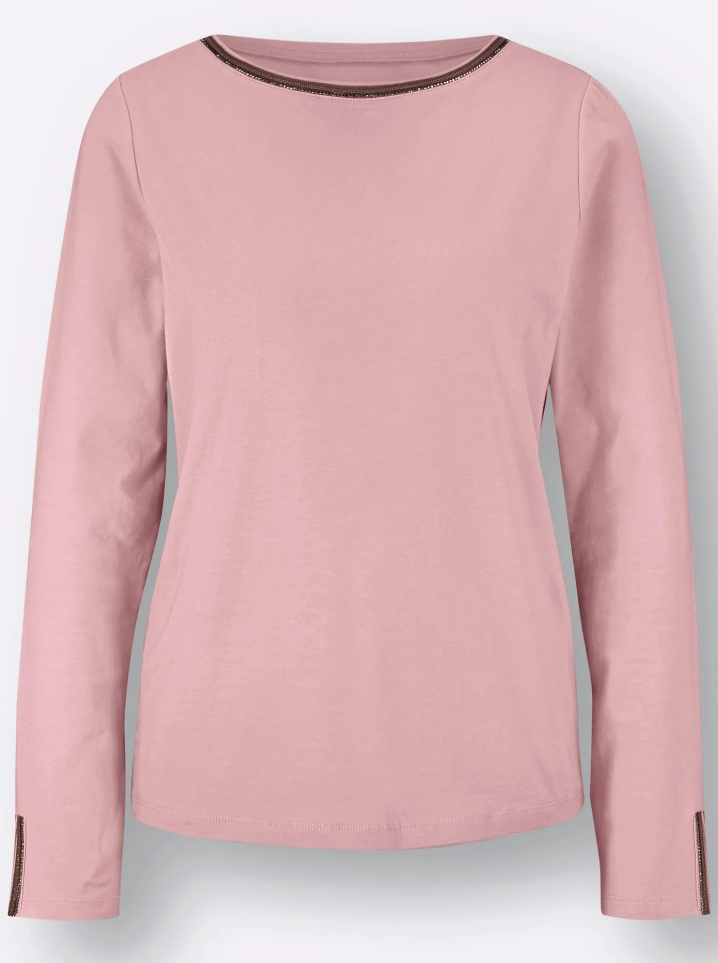 Langarmshirt mit U-Boot-Ausschnitt