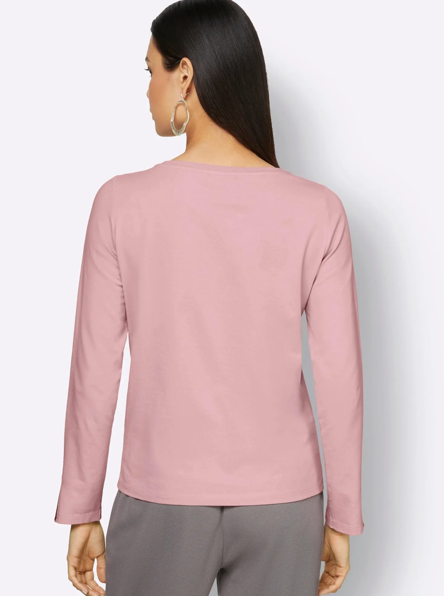 Langarmshirt mit U-Boot-Ausschnitt