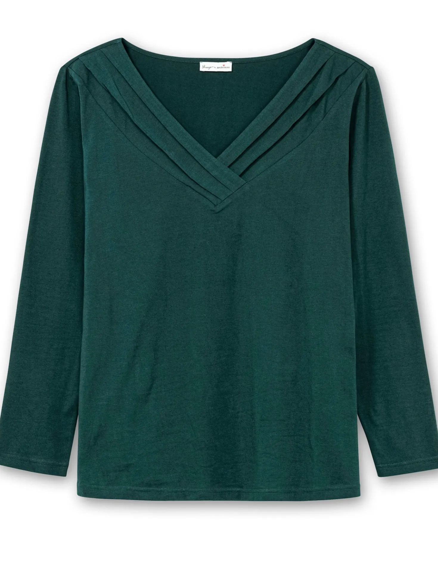 Langarmshirt mit V-Ausschnitt