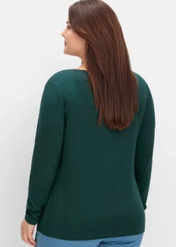 Langarmshirt mit V-Ausschnitt