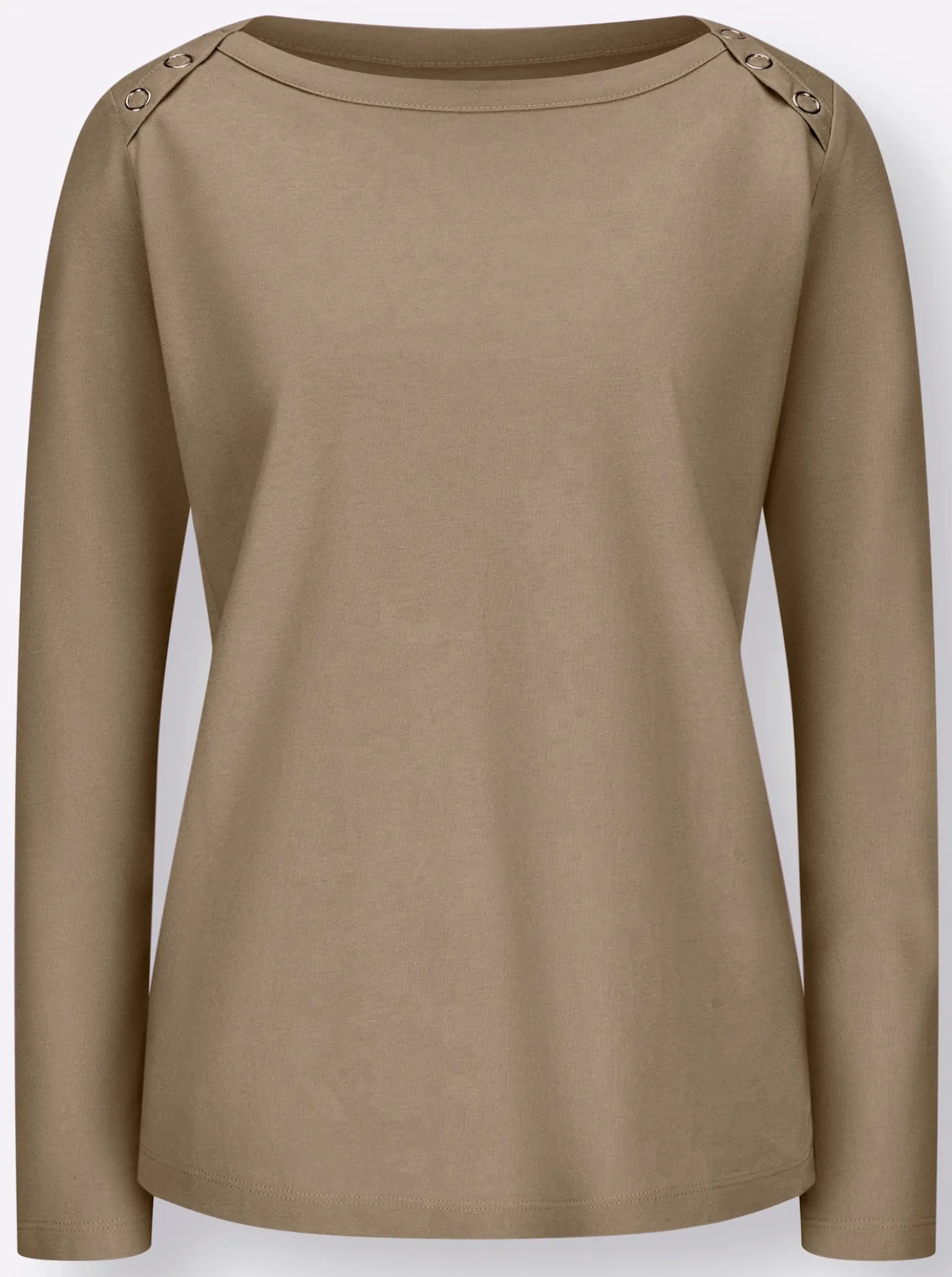 Langarmshirt mit Zierknöpfen