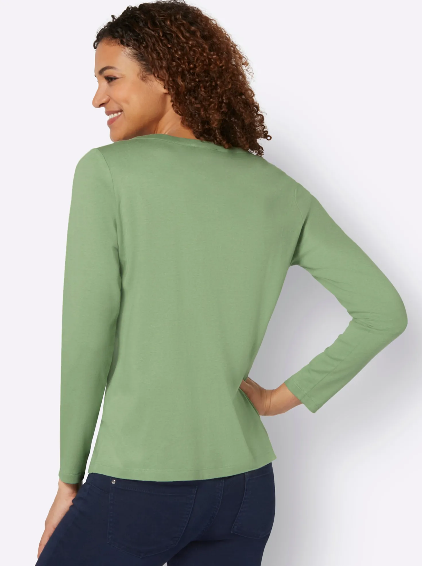 Langarmshirt mit Zierknöpfen