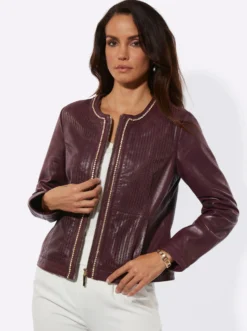 Lederblazer mit Perforierung