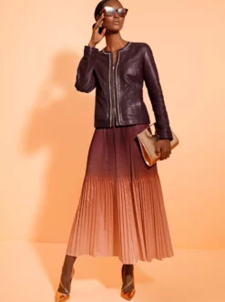Lederblazer mit Perforierung