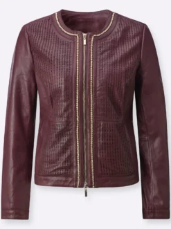 Lederblazer mit Perforierung