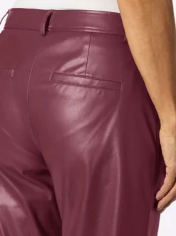 Lederimitathose mit Teilungsnaht vorne