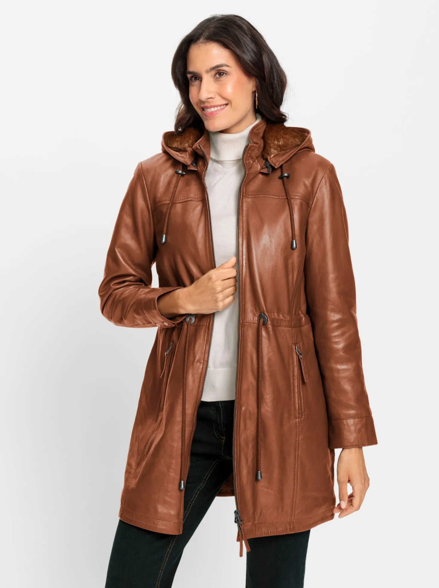 Lederjacke aus Lammnappa