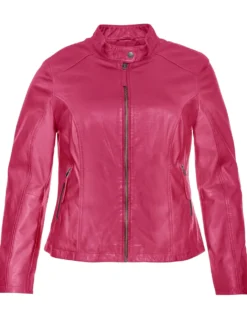 Lederjacke im Biker-Stil