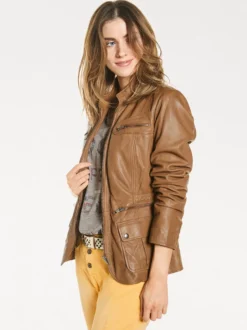 Lederjacke im Used-Look