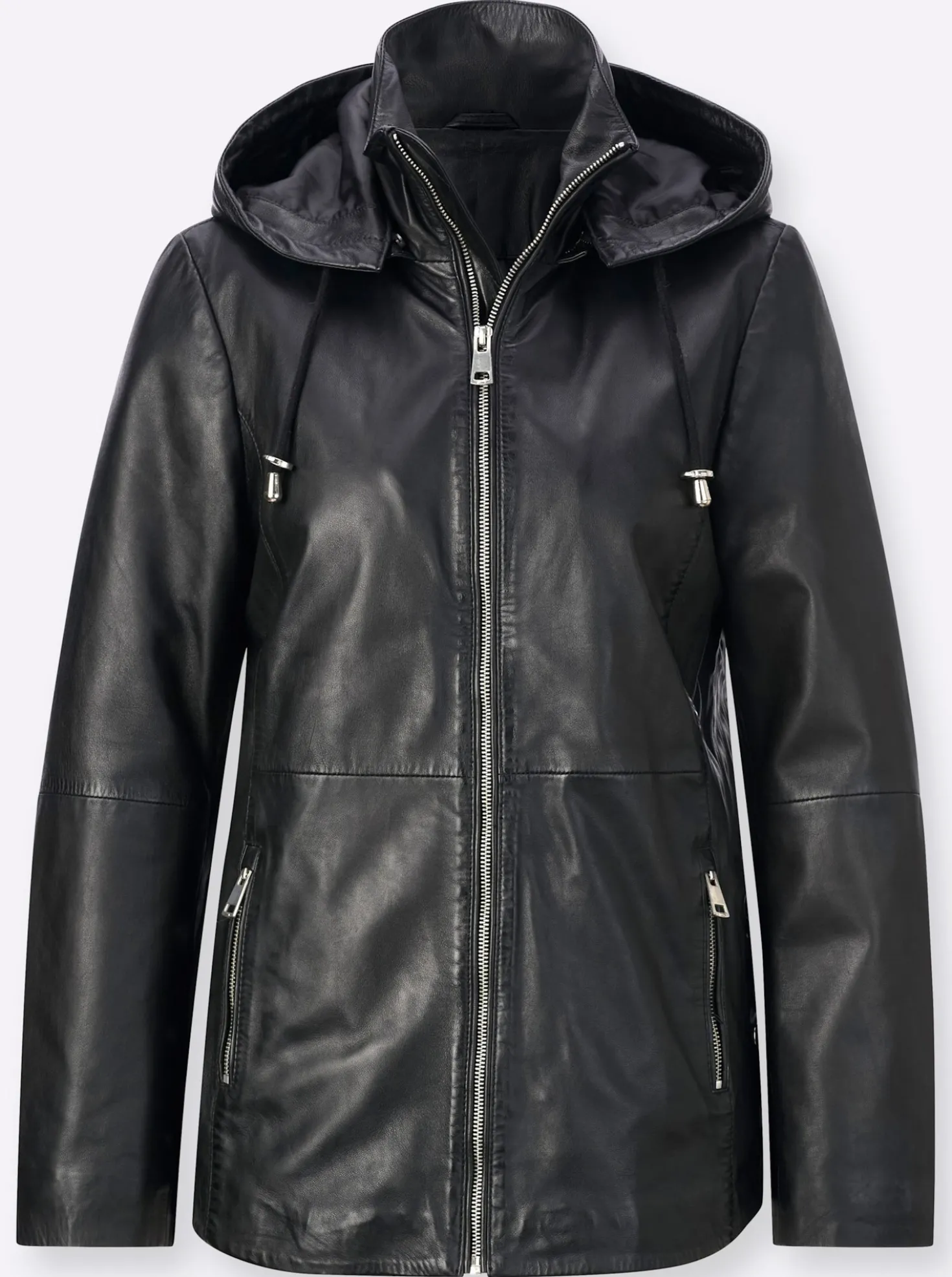 Lederjacke mit hochwertigem Viskose-Futter