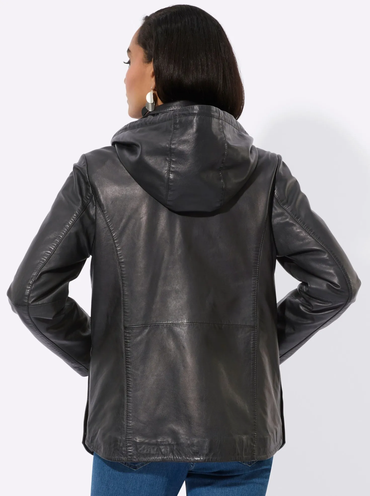 Lederjacke mit hochwertigem Viskose-Futter